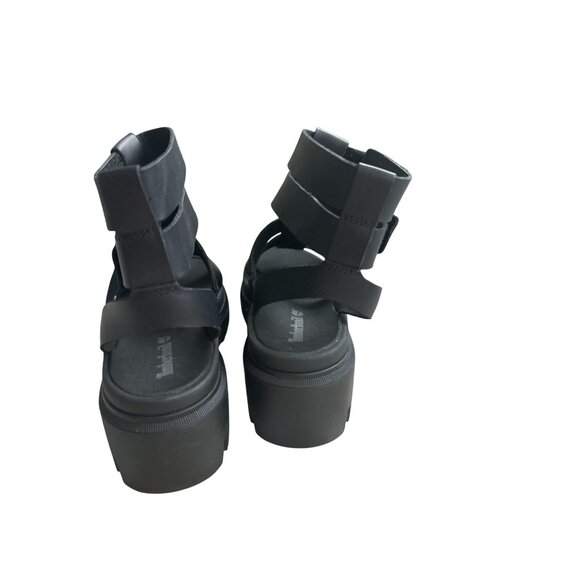 TIMBERLAND Women's Black Leather Platform Sandals Size 6.5 - Picture 5 of 8